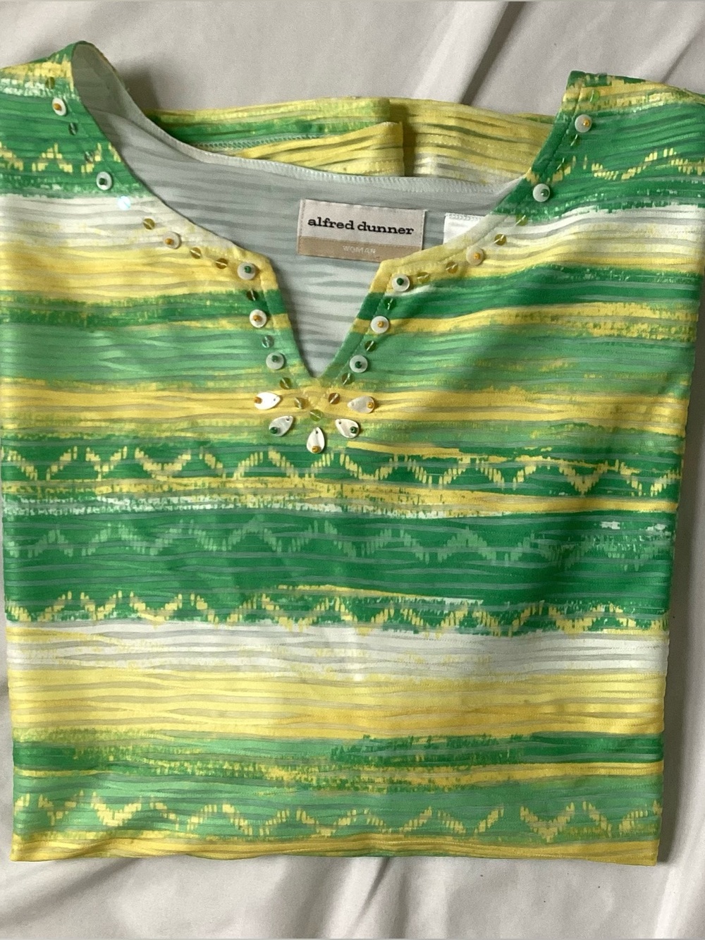 Alfred Dunner Ladies Short Sleeve Top Size 2X